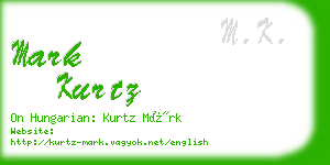 mark kurtz business card